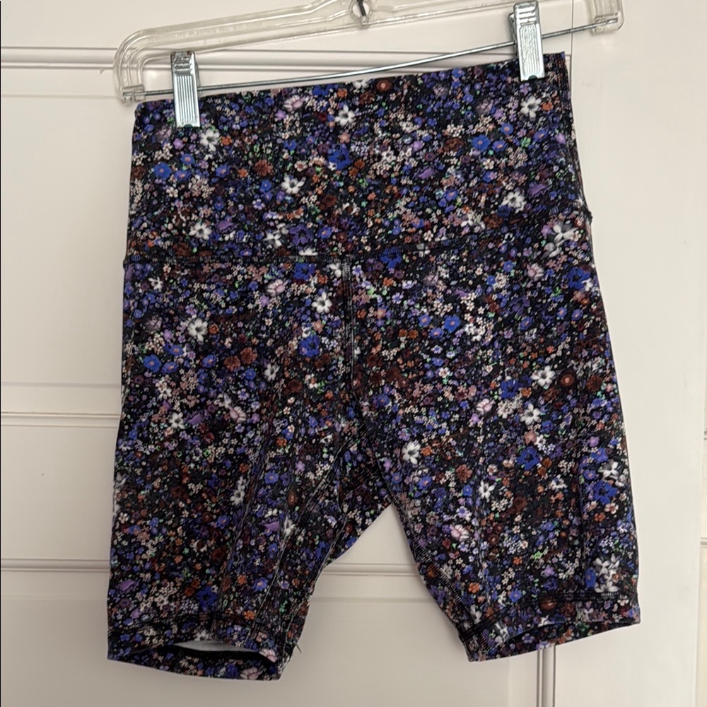 Floral Patterned Lululemon Biker Shorts